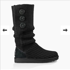 UGG Classic Cardy Boot Black Size 7